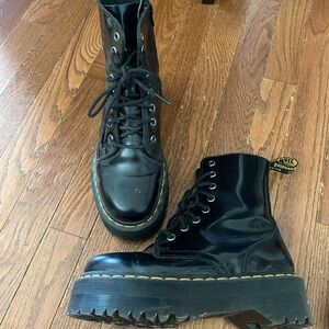 Dr. Martens Jadon Black Lace-Up Platform Boots